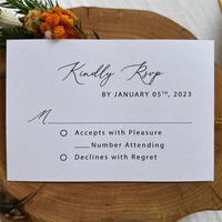 Ensemble complet d'invitations de mariage en gros avec enveloppes, cartes RSVP et cartes d'itinéraire, estampage à chaud, délai de production rapide