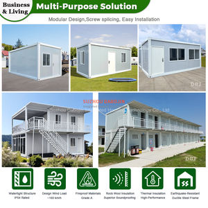 <span class=keywords><strong>Maison</strong></span> conteneur de luxe extensible 20 pieds, maisonnette préfabriquée modulaire pliable, abri de voiture 20 pieds résistant aux intempéries avec structure en acier - Product Image 4