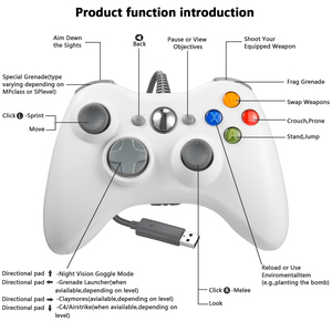 <strong>PC</strong> <strong>Controller</strong> <strong>Wired</strong> Gamepad Joystick Double Shock Compatible with 360 &amp; 360 Slim/<strong>PC</strong> Windows 11 10/8/7 - Product Image 6