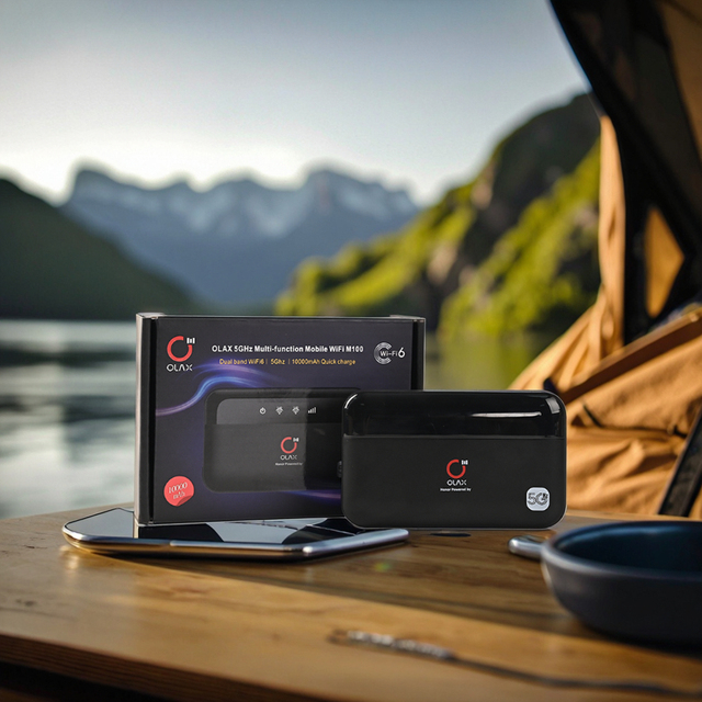 OLAX M100 Portable 4g LTE Dual Band Mobile WiFi6 Router With 10000mAh Power Bank Cat4 2.4G 5.8G Wifi Router for Outdoor Travel