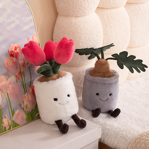 Logo personnalisé Gelée Jc Ensemble Tulipe Sansevieria Trifasciata Plante En Pot En Peluche Jouet Caladium Bicolore <span class=keywords><strong>Monstera</strong></span> Deliciosa Poupée En Peluche - Product Image 4