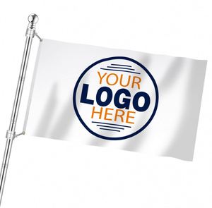 Drapeaux et bannières personnalisés avec logo blanc, couleurs vives, sublimation par transfert thermique, vente en gros d'usine, activités de plein air - Product Image 1