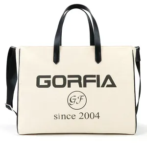 Toptan gecede Crossbody kadın özel mektubu baskı tuval tasarımcı ünlü marka çanta eko yeniden kullanılabilir alışveriş çantası