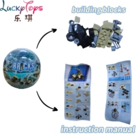 Lucky - Juego de 40 Piezas de Ladrillos de Construcción DIY de Partículas Pequeñas, Serie Robot Eléctrico 12 en 1, Juguetes Educativos de Ensamblaje, Material PP