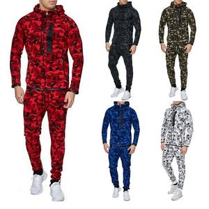 ชุดวอร์มวิ่งผู้ชาย ผ้าโพลีเอสเตอร์/คอตตอนฟลีซ แบบซับลิเมชั่น เสื้อฮู้ดดี้ กางเกงจ็อกเกอร์ ดีไซน์ HNL กางเกงขายาวแบบมีขอบยาง - Product Image 6