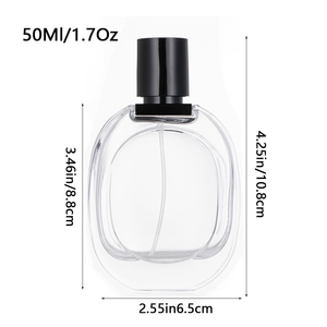30ml 50ml Grey/Frosty/Transparent Glass Perfume <b>Spray</b> <b>Bottle</b> with Black Cap <b>Empty</b> <b>Bottle</b> for Cosmetics and Personal Care - Product Image 3
