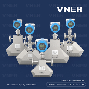 VNER Coriolis <strong>Mass</strong> Flowmeter High Accuracy Stainless Steel LCD <strong>Mass</strong> <strong>Flow</strong> <strong>Meter</strong> -50-300℃ Measuring Temperature for Heavy Oil - Product Image 2