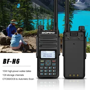 Bf H6 ban đầu 10W Walkie Talkie Dual Band đài phát thanh comunicador BF-H6 ba tần số cầm tay dài chờ hai cách phát thanh - Product Image 4