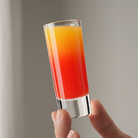 Verre à whisky personnalisé avec logo, 2 oz, base épaisse, style américain, pour fêtes, highball/cocktail, verres de bar