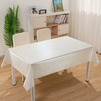 Nappe de table rectangulaire en PVC irisé effet nacre champagne, matière plastique solide, idéale pour les fêtes - Fabrica De Manteles De Mesa