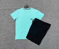 Camisetas y Pantalones Cortos Deportivos Unisex de Alta Calidad, Secado Rápido, Transpirables, Antibacterianos, para Fitness y Fútbol, Manga Corta, 100% Poliéster