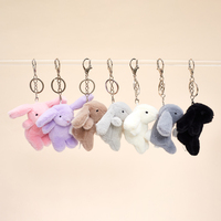 Porte-clés lapin coloré de 10 cm, cadeau de Pâques, cadeau d'anniversaire, pendentif pour sac d'école, jouet en peluche doux