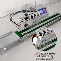 Machine de remplissage à quatre têtes pour parfums, liqueurs, liquides et lait, à hauteur réglable, simple d'utilisation, avec panneau de commande, prix de gros
