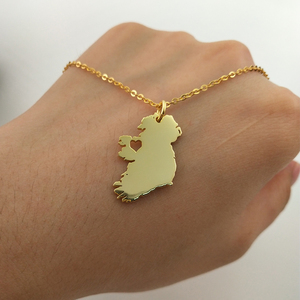 Collar de mapa <span class=keywords><strong>personalizado</strong></span>, colgante de mapa de país de geografía <span class=keywords><strong>personalizado</strong></span>, <span class=keywords><strong>regalo</strong></span> de amigos, collar de acero inoxidable chapado en oro de 18K - Product Image 6