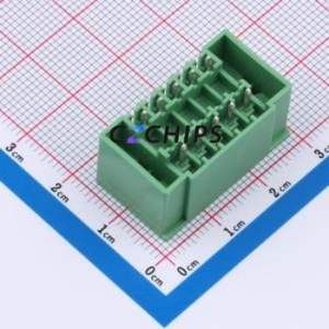 DB2EVHBM-3.5-2*5P-GN Plug-in Terminal Block Through hole,P=3.5mm Board-to-Board / Socket - Closed Screw Fixing 2x5P 3.5mm - Product Image 2
