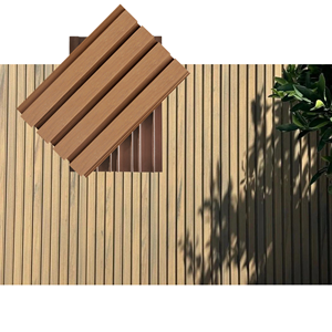 Revêtement mural extérieur en WPC, revêtement mural pour cour, panneau mural en composite bois-plastique imperméable - Product Image 1