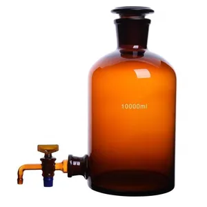 Bernstein farbener Wassereimer mit Deckel Destillation wasser freisetzung eimer für Labor