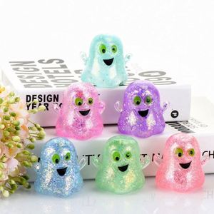 Novedad: Calabaza de Halloween de subida lenta, juguete sensorial antiestrés, calabaza de goma de Halloween con cara de fantasma para apretar. - Product Image 1