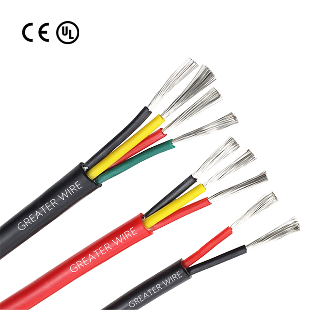 Standard 600V Heating 2-10 Core Flexible Multi-core Stranded Tinned Copper Silicone Cable 1.5mm 2.5mm 4mm 6mm for for