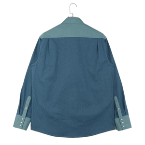 <span class=keywords><strong>Camicia</strong></span> estiva da <span class=keywords><strong>uomo</strong></span> con colletto in gilet con 2 tasche in cotone Western Executive Office Casual con bottoni - Product Image 2
