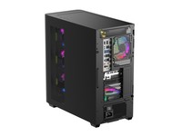 Casing Komputer ATX Baru Mid-tower Gaming dengan Kaca Tempered, Casing CPU Desktop Transparan, Casing PC B1302