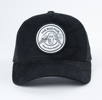 Casquette Trucker en Corduroy Personnalisée, Snapback 5 Panneaux avec Maille et Patch, Réglable pour Adultes Unisexe, Style Urbain