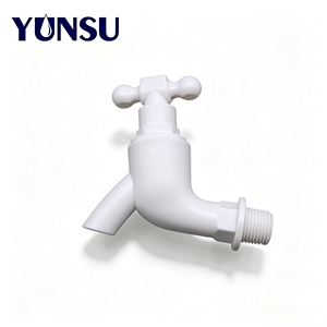Modern Plastic Cold Water Basin <b>Taps</b> Deck Mount Single Hole T-Shaped <b>Handle</b> Faucet - Product Image 2