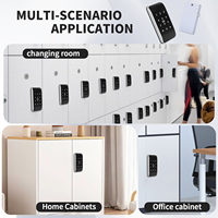 Diosso T5 Smart Lock voor aluminium/houten deuren met kaart/klavier & sleutelontgrendeling, Wi-Fi cloudopslag - groothandelsprijs voor gym lockers