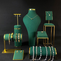 Présentoirs à bijoux en microfibre les plus vendus, directement d'usine, présentoirs à colliers en métal pour comptoir