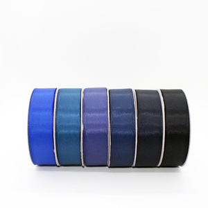 Cinta de <span class=keywords><strong>Grosgrain</strong></span> de Color Liso Azul para Envolver Regalos, Rollo de Cinta Decorativa de 3-75 mm, Cinta al por Mayor - Product Image 2