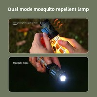 Lampe LED de camping en plein air rechargeable, portable, multifonctionnelle, anti-moustiques, étanche IPX5, support triangulaire magnétique