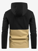Veste coupe-vent à capuche color-block tendance pour sports de plein air printemps-automne, vente en gros d'usine