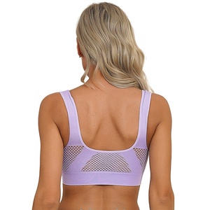 Sujetador deportivo de alto impacto para mujer, correas anchas para los hombros, alfombrillas de copa extraíbles, sujetador elástico alto para entrenamiento, Yoga, sujetador de talla grande - Product Image 5