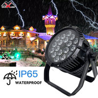 Projecteurs LED Par extérieurs étanches IP65 18*15W, 18 pièces RGBWAUV 4-en-1 5-en-1 6-en-1 pour scène, mariage, KTV avec base E27