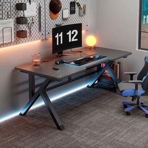 <span class=keywords><strong>Bureau</strong></span> d'ordinateur en forme de K <span class=keywords><strong>noir</strong></span> <span class=keywords><strong>et</strong></span> <span class=keywords><strong>rouge</strong></span>, idéal pour le gaming – Offre spéciale - Product Image 6