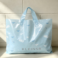 Sac en plastique à poignée pour le shopping général, sac d'emballage personnalisé avec logo publicitaire spécial