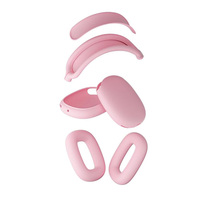 Housse anti-rayures 4 en 1 pour oreillettes/oreillettes/housse de bandeau pour AirPods Max 2024/2020 Housse en silicone pour casque d'écoute Protecteur de peau