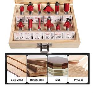 MeiKeLa 12 unids/set fresas para carpintería brocas de enrutador de carburo de vástago de 8mm para herramientas de corte de grabado de madera para marco - Product Image 6
