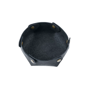 Plateau à dés rond pliable en cuir véritable de haute qualité, accessoire de jeu de table durable, organiseur de bijoux classique pour cadeaux - Product Image 6