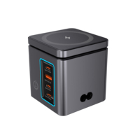 Station de charge 105W, chargeur combiné 6 en 1, chargeur sans fil pour téléphone 15W, écouteurs 5W, 4 ports USB C USB a, chargeur