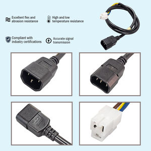 Male <b>Lock</b> C14 <b>Cable</b> Socket Plug Power <b>Cable</b> <b>Lock</b> Connector Power Cord Accessories Harness - Product Image 2