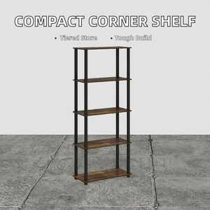 Modern Wood Multi-Shelf <b>Corner</b> Display <b>Stand</b> for Living Room Narrow Bookshelf Wall Multi-Storey Storage Easy Installation - Product Image 3