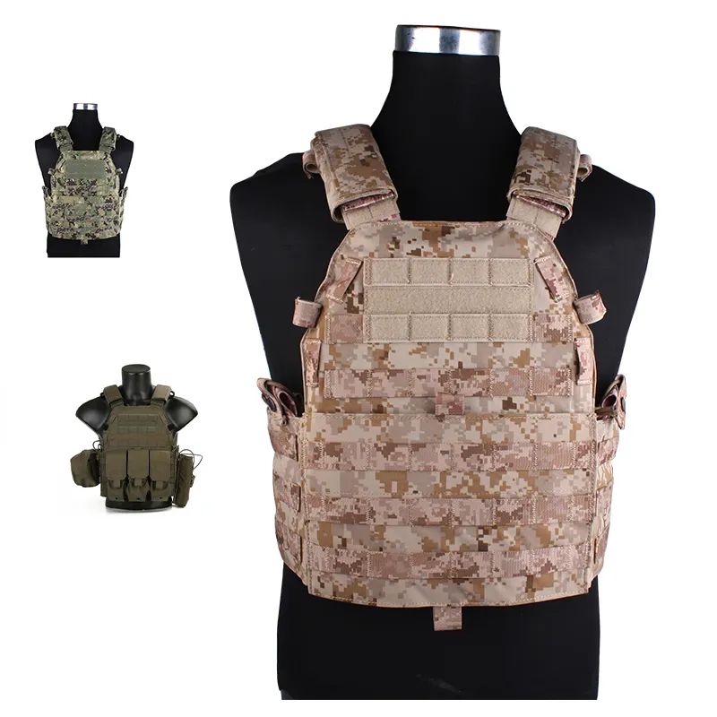 Emersongear New 500D Cordura Nylon Plate Carrier Combat Neck Tactical Vest Molle Vests Modular Tactical Vest For Games
