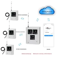 Boîtier de contrôle de niveau de piscine automatique Accurun Remote 4G sans fil en aluminium moulé avec application, précision de 0,5 %, alarme électronique pour réservoir d'eau/incendie