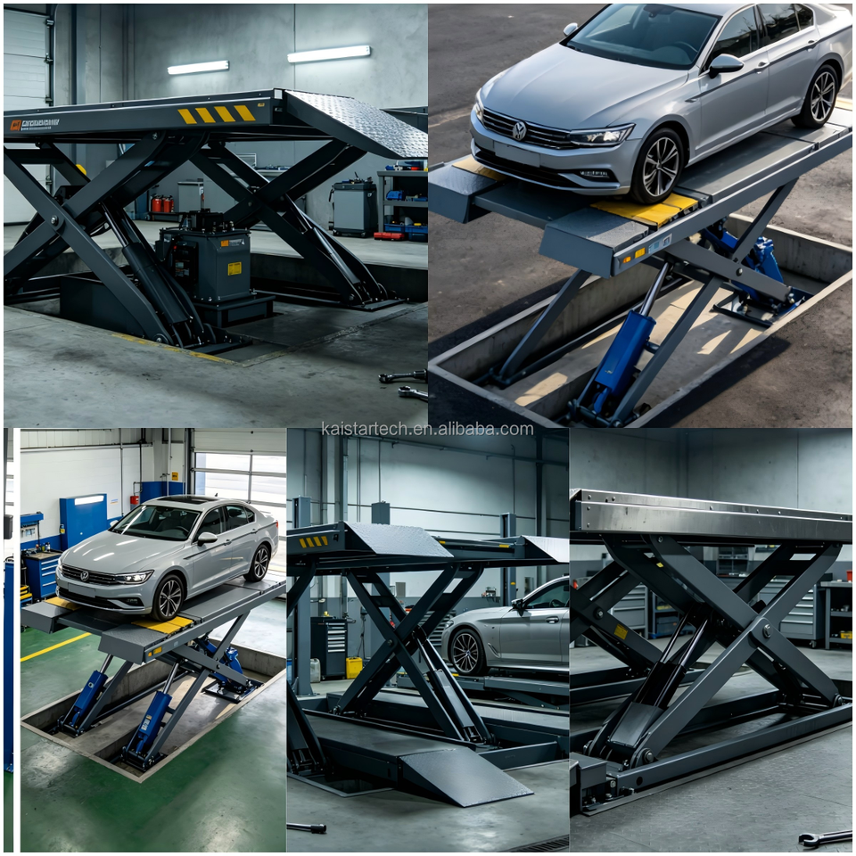 Kaistar Hydraulic High Full Rise Lifter Wheel Alignment Underground Car ...