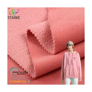 35% Baumwolle 4% Spandex 61% Polyester Polar Fleece Anti-Pille Fleece Stoff für Jacken Kleidungs stücke