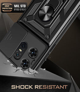 Coque de protection 5G avec fenêtre coulissante pour appareil photo, anneau de maintien, étui de téléphone portable pour <span class=keywords><strong>MOTO</strong></span> Edge 70 60 fusion 50 ultra 40 Pro - Product Image 3