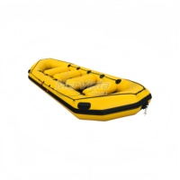 Bateau de rivière gonflable pas cher de 480 cm, robuste, à double fond, pour 11 personnes, avec casques et pagaies
