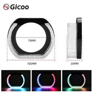 Penjualan terlaris proyektor mobil RGB kristal 2.5 3.0 inci kafan dengan sinyal belok DRL bentuk bulat LED otomatis mata malaikat cincin <span class=keywords><strong>Halo</strong></span> - Product Image 2