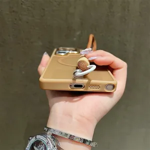 Étui de téléphone magnétique mat avec support d'objectif et cordon pour Samsung S24 S25 Plus S23 Ultra FE A56 A36 A16, compatible avec la recharge sans fil - Product Image 6